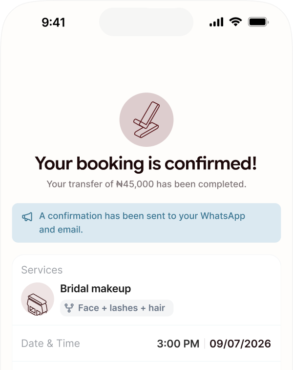 Let customers book themselves.